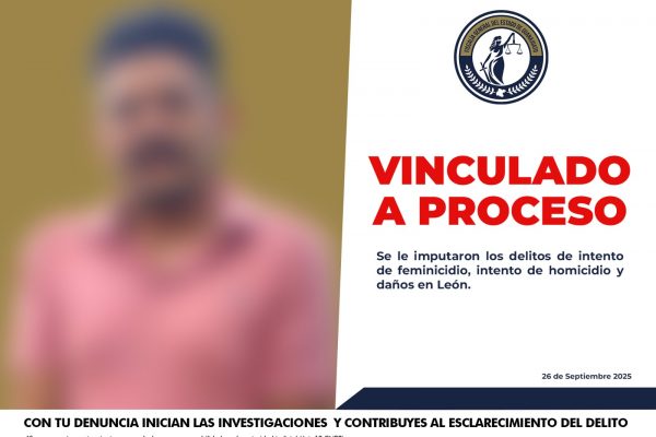 FGEG:potencial feminicida es procesado en León