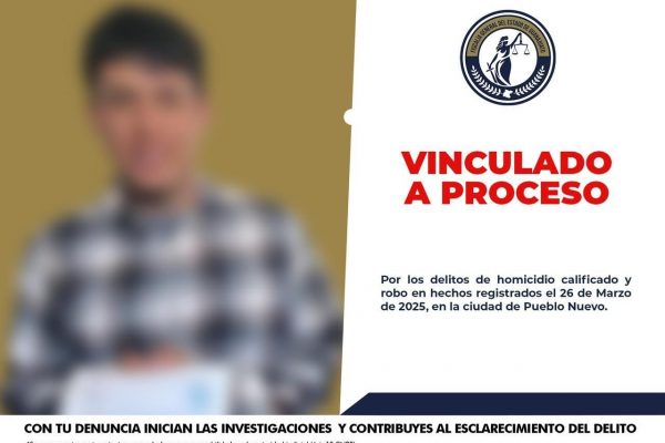Es vinculado José Eduardo «N» por asesinar a un hombre