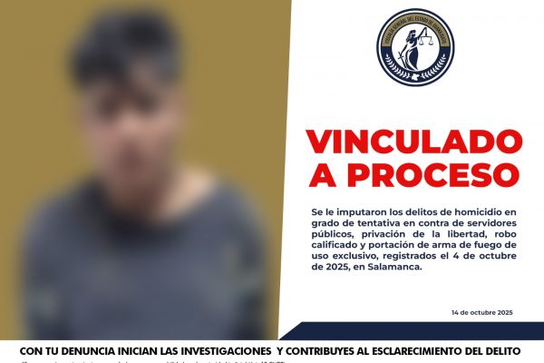 FGE; es procesado sujeto que intentó asesinar a policía